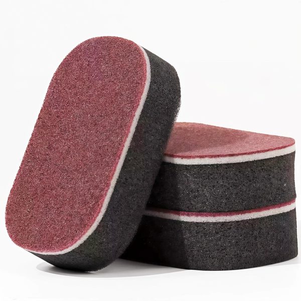 3-Pack Silicon Carbide Sponges — Heavy-Duty Kitchen Abrasive Cleaning Pads — Effectively Removes Burnt-On Residue — Ideal for Cleaning Scorched Pots & Pans